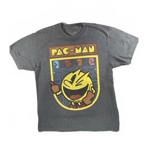 Men's Pac-Man Winking Graphic T-Shirt by Gildan Heather Grey - Size Large